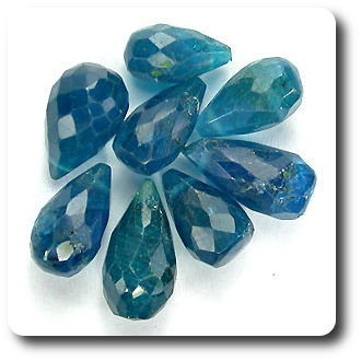 15.12CT. 8 pcs DRILLED BLUE APATITE