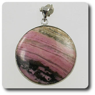 NATURAL RHODOCHROSITE PENDANT