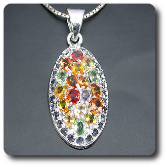 MULTICOLOR SAPPHIRE PENDANT