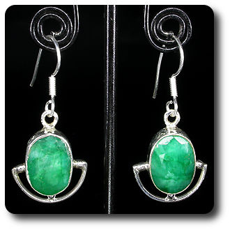 BOUCLES D'OREILLE EMERAUDE