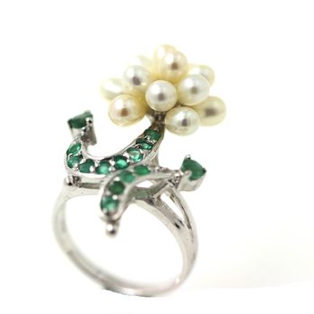 EMERALD & PEARL RING