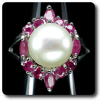 RUBY & PEARL RING