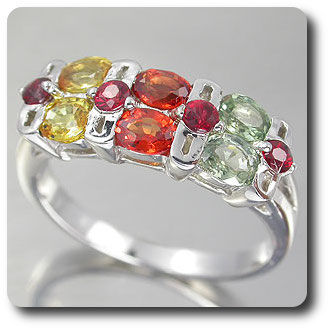 MULTICOLOR SAPPHIRE RING