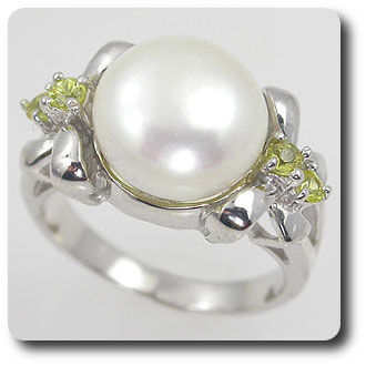 WHITE PEARL & YELLOW SAPPHIRE RING