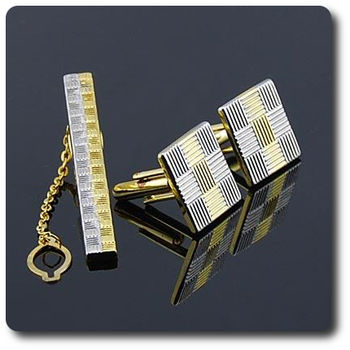 BOUTONS DE MANCHETTES + PINCE A CRAVATE