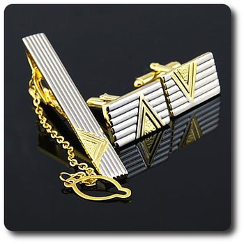 BOUTONS DE MANCHETTES + PINCE A CRAVATE