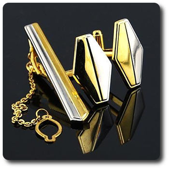 CUFFLINKS WITH TIE CLIP