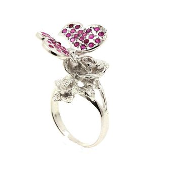 RUBY BUTTERFLY RING