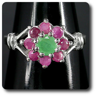 EMERALD RUBY RING