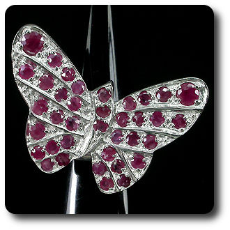 RUBY BUTTERFLY RING