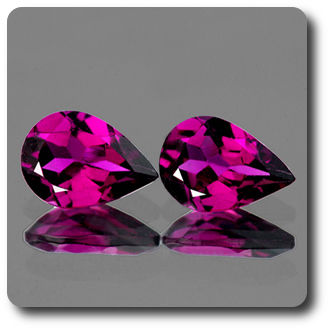 0.96CT. 2 pcs Pink Rhodolite GARNET. IF