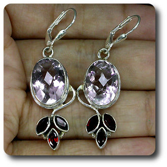 AMETHYST & GARNET EARRINGS