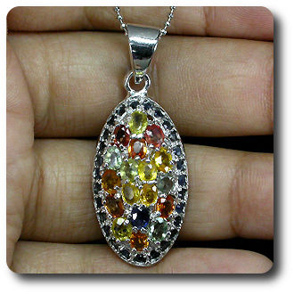 MULTICOLOR SAPPHIRE PENDANT