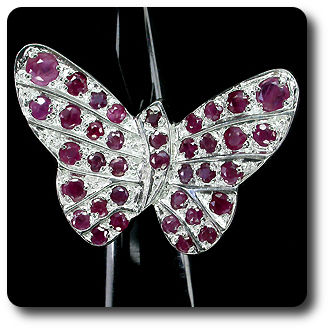 RUBY BUTTERFLY RING