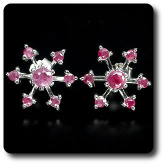 BOUCLES D'OREILLE RUBIS