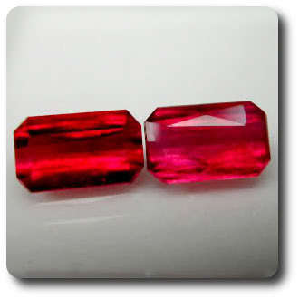 3.7CT. 2 pcs BLOOD RED RUBY. VS