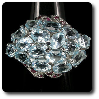 BAGUE TOPAZE & RUBIS