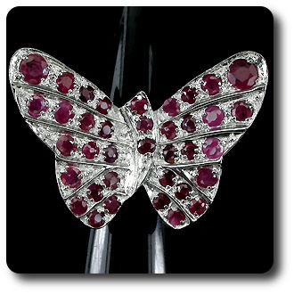 RUBY BUTTERFLY RING