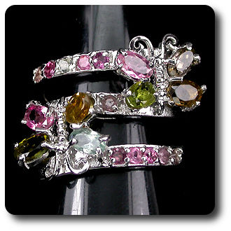 MULTICOLOR TOURMALINE RING