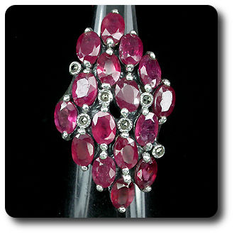 RUBY & MARCASITE RING