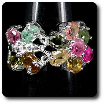 BUTTERFLY-FLOWER TOURMALINE RING