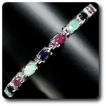 EMERALD RUBY SAPPHIRE BRACELET
