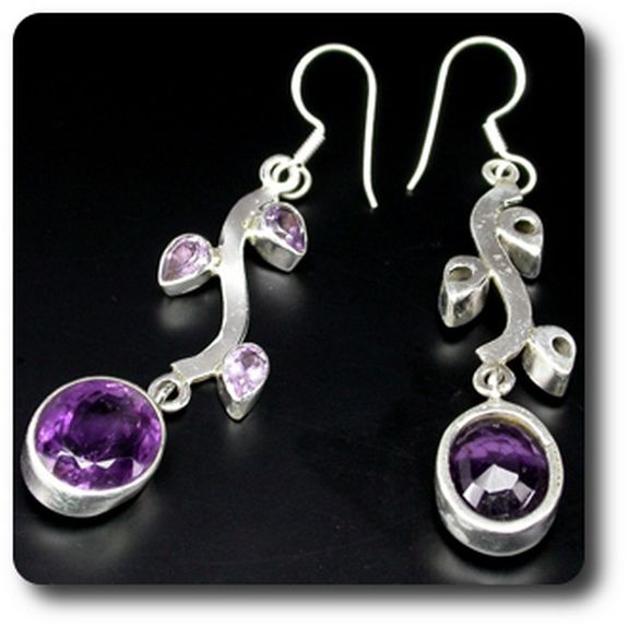 BOUCLES D'OREILLE AMETHYSTE