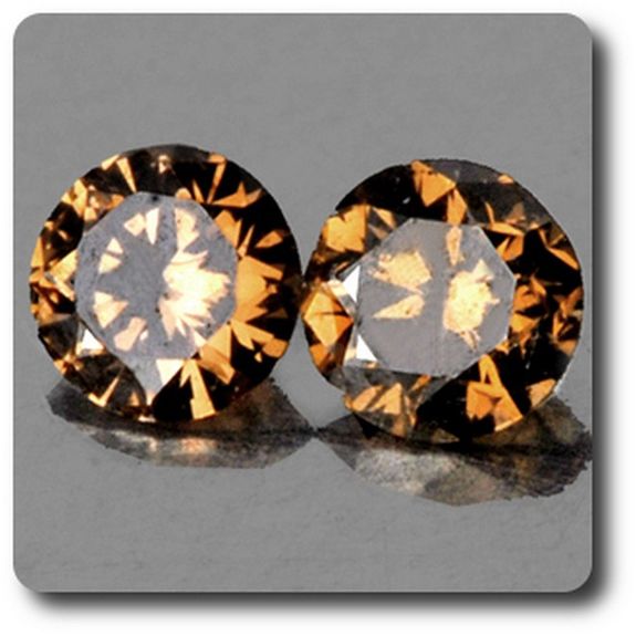 0.04CT. 2 pcs NATURAL CHAMPAGNE DIAMOND. IF