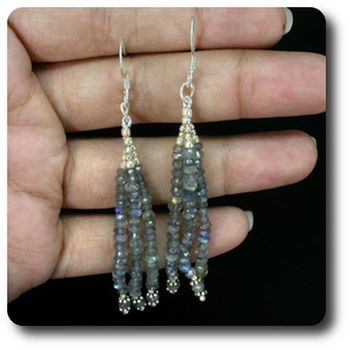 BOUCLES D'OREILLE LABRADORITE
