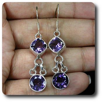 BOUCLES D'OREILLE AMETHYSTE