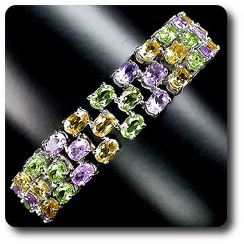 BRACELET PERIDOT AMETHYSTE CITRINE