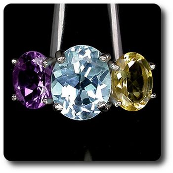 TOPAZ AMETHYST CITRINE RING