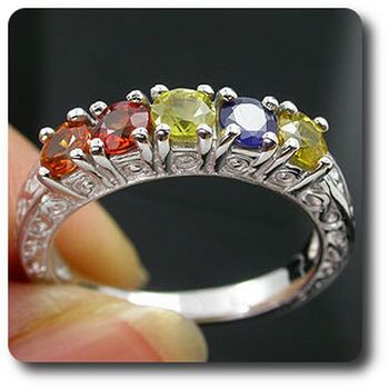 MULTICOLOR SAPPHIRE RING