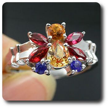 MULTICOLOR SAPPHIRE RING