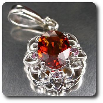 PENDENTIF GRENAT & SAPHIR