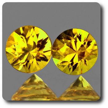 0.28 cts LOT DE 2 SAPHIR JAUNE .IF