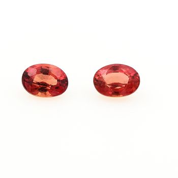 0.47 cts LOT DE 2 SAPHIR ORANGE .IF