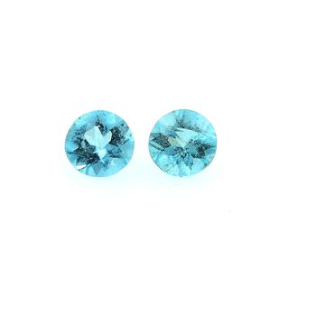 0.34 cts 2 APATITE PARAIBA VERT BLEU . IF