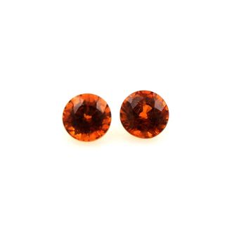 0.58 cts 2 GRENAT SPESSARTITE ORANGE. IF