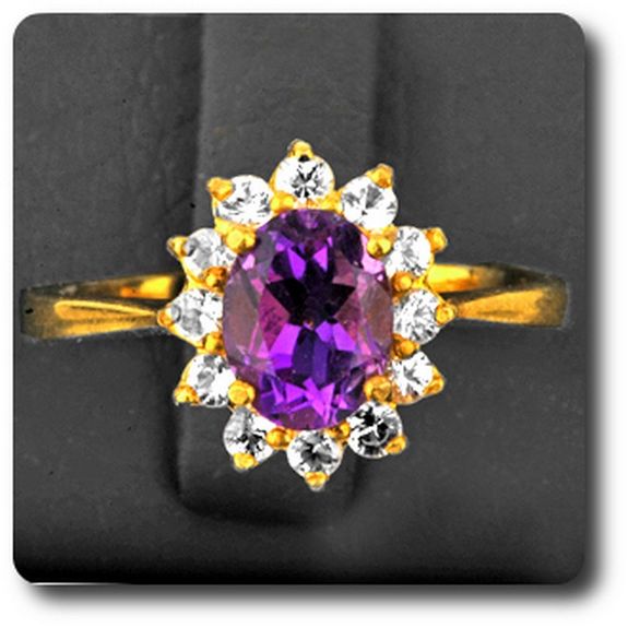 AMETHYST & WHITE SAPPHIRE RING
