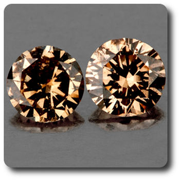 0.04CT. 2 pcs NATURAL CHAMPAGNE DIAMOND. IF