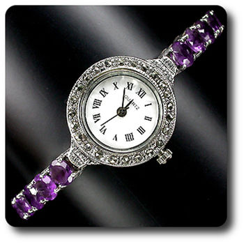 MONTRE AMETHYSTE & MARCASSITE