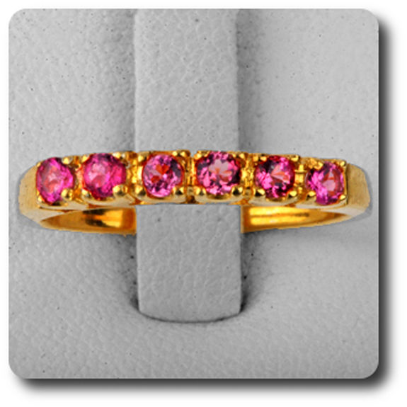 BAGUE TOURMALINE ROSE