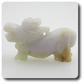 113,50 cts DRILLED JADE KILIN CARVING