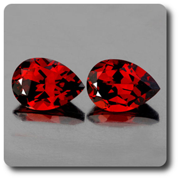 0.96CT. 2 pcs RED GARNET. IF