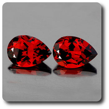 0.96CT. 2 pcs RED GARNET. IF