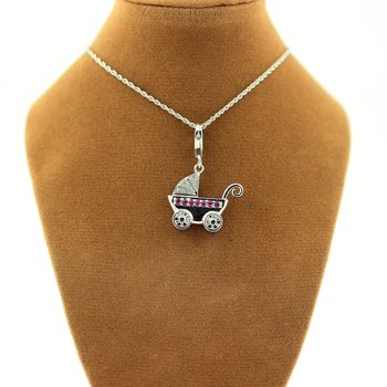 RUBY & DIAMOND PENDANT + CHAIN