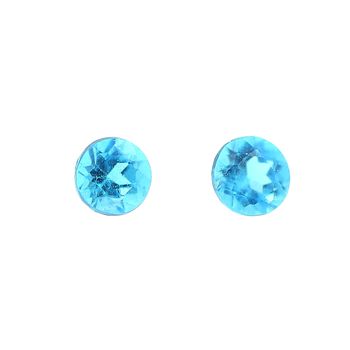 0.22 cts LOT DE 2 APATITE BLEU . IF
