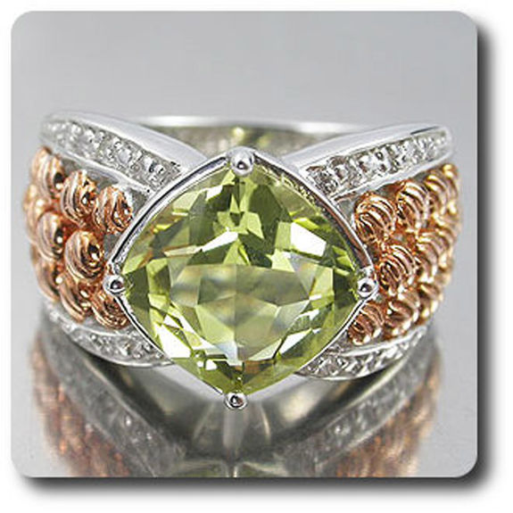 BAGUE CITRINE & DIAMANT