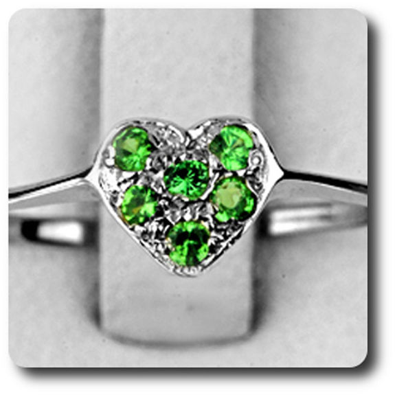 BAGUE GRENAT VERT